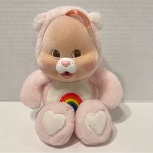 Vintage CARE BEARS Cheer Bear Cub 80’s plush stuffed animal doll retro toy